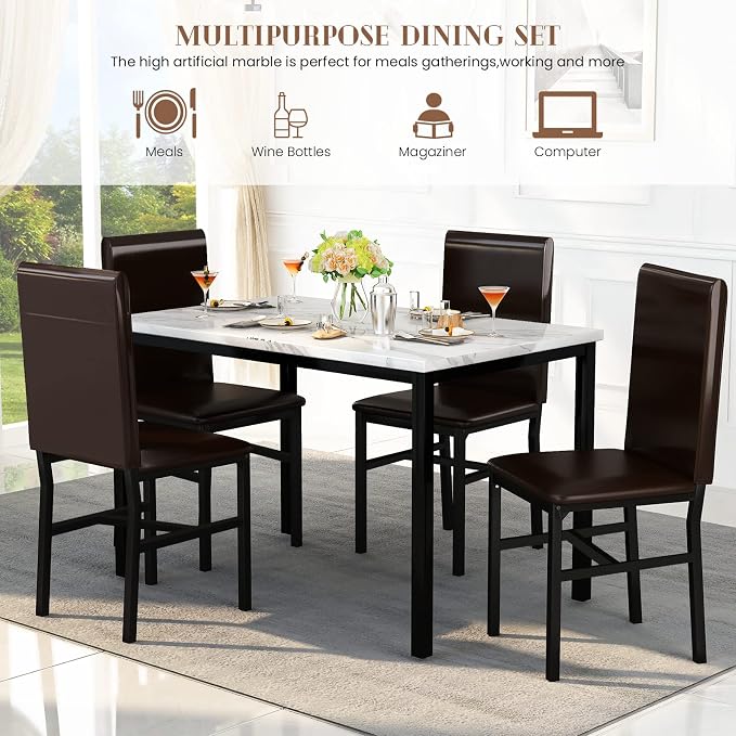 AWQM 5 Piece Dinning Table Sets - Image 5