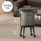 Stainless Steel Slim Bathroom Motion Sensor Trash Can - Image 6
