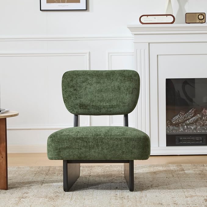 GDFStudio Upholstered Armless Accent Chairs Set of 2 Modern Side Chair - Image 9