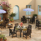Stoog 3 Piece Patio Bistro Set, All-Weather Garden Chairs Set of 2 - Image 2