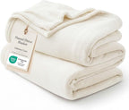 Bedsure GentleSoft Fleece Blankets Queen Size Cream by Unknown