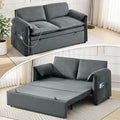 63" Velvet 3 in 1 Convertible Sleeper Sofa Bed, Pull Out Couch Bed Loveseat by UMBFUN