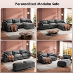 Marsail Modular Sectional Sofa 110.6" U-Shaped Modern Comfy Cloud Couch - Image 6