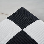 Fancy Homi Set of 2 Black White Lumbar Decorative Throw Pillow Covers 12x20 Inch - Image 3