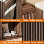 Modern Fluted Nightstand Set of 2 - Image 7