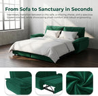 73.2" Sofa Bed Queen, 3-in-1 Pull Out Sofa Bed - Image 11