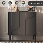 Easyego 63″ Mid Century Modern Sideboard Buffet Cabinet, Dining Room, 2-Piece - Image 5