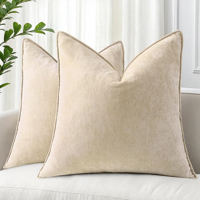 decorUhome Summer Couch Euro Sham Throw Pillow Covers 26x26 Set of 2, by decorUhome