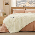 Bedsure Faux Fur Heated Blanket Twin Size, Fast Heating Fluffy Electric Blanket - Image 8