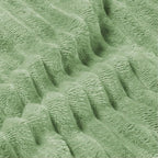 BEDELITE 3D Ribbed Apple Green Fleece Twin Blanket - Image 3