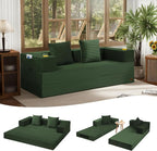 COMAX Queen Size Boneless Couch, 4 in 1 Convertible Sleeper Sofa Corduroy Couch by COMAX