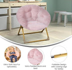 Flash Furniture Gwen Kids Cozy Mini Folding Saucer Chair - Image 4