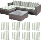 CALBODE 8 Pcs Outdoor Seat Cushion Covers by CALBODE