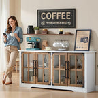 AMERLIFE Farmhouse 63" Buffet Sideboard Cabinet - Image 3
