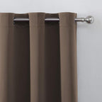 Chocolate Brown Thermal Blackout Curtains/52 x 108 Inch/Set of 2 Panels Room - Image 6