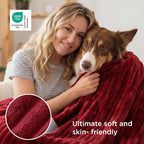 Bedsure Soft Red Throw Blanket for Couch Decor Gifts 50"x60" | Birthday Gifts - Image 4