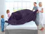 Utopia Bedding Ultra Soft Fleece Bed Blanket Queen Size Purple | Microfiber - Image 9