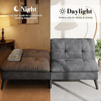 Shintenchi Futon Sofa Bed, Foldable Small Velvet Couch Bed - Image 7