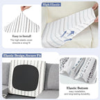 8Pcs Patio Cushion Covers Stretch Outdoor Furniture Protector Slipcovers | - Image 5