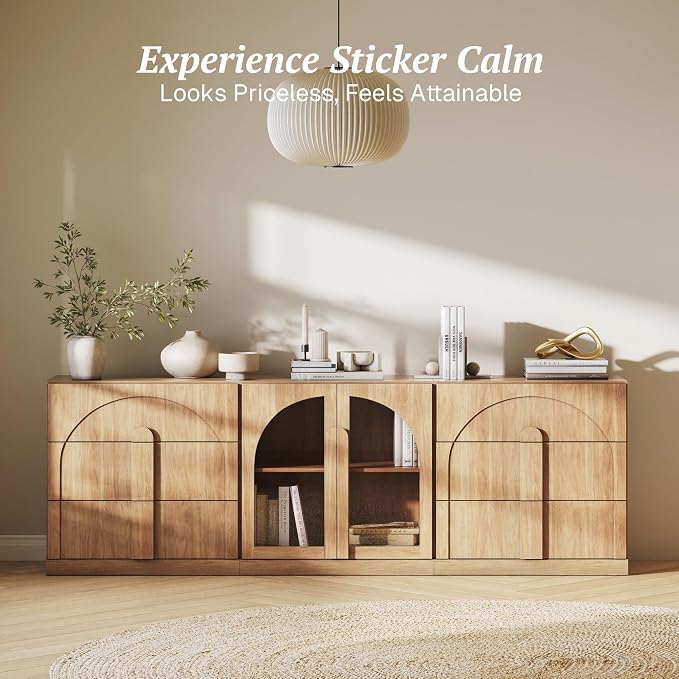 BELLEZE 3-Piece Sideboard Cabinet Set Freely Configurable, Modern Wood Modular - Image 3
