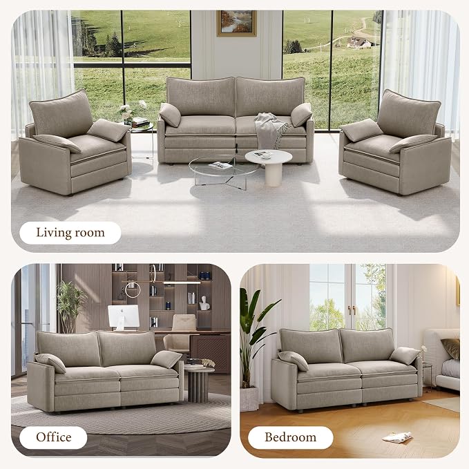 Vesgantti 74" Loveseat Sofa for Living Room, Comfy Cloud Couch Deep Seat - Image 6