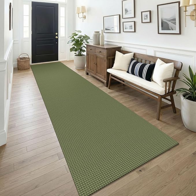 KOZYFLY 3x14 Runners Rugs for Hallway, Long Washable Runner Rug, Non Slip by KOZYFLY
