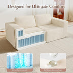 Vesgantti 80" Modular Sectional Sofa, Corduroy Cloud Couch - Image 4