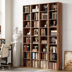 IRONCK Tall Narrow Bookshelf 8 Tiers 71in Set of 2, Compact Corner Bookcase - Image 7
