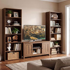 IRONCK Bookshelves and Bookcases Set of 2 Floor Standing 6 Tiers Display - Image 2