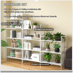 4NM No Assembly 4 Tiers Folding Bookshelf, 47.2" H Foldable Storage Shelves - Image 5