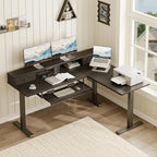 Casaottima 59 Inch Electric L-Shaped Standing Desk - Image 2