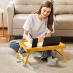 Bamboo Bed Tray Table, Large Breakfast Tray - Image 4