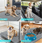 OLANLY Dog Door Mat for Muddy Paws 70x24, Paw Print Design Chenille Mud Mat | - Image 7