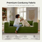78.8" Convertible Sofa Bed, Corduroy Futon Couch - Image 6