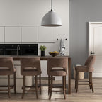 VKNOW Bar Stools Set of 4, Upholstered Counter Height Bar Stools, Modern by VKNOW