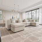 Guyii Velvet Sectional Sofa, Oversized 6-Seater L-Shaped Sofa - Image 9