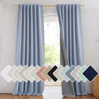 NICETOWN Full Blackout Linen Curtains 108" Length - Image 9