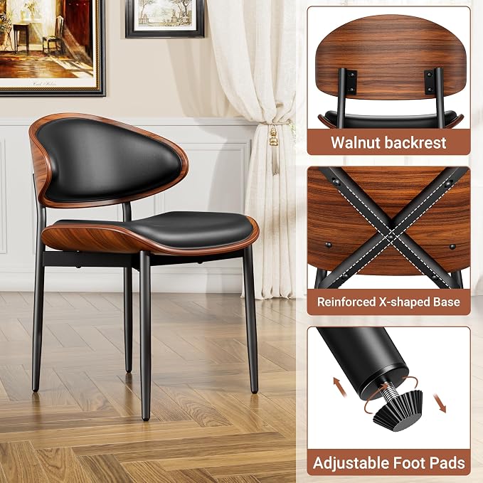 YaFiti Dining Chairs Set of 8, Dining Room and Kitchen Chairs, Mid Century - Image 6