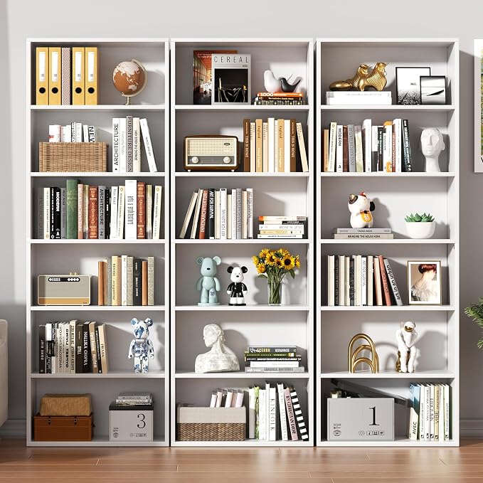 Shintenchi Bookshelf, 6-Tier Open Bookcase and Bookshelves, 6 Shelf Display - Image 5