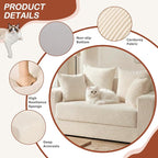 Convertible 5 in 1 Futon Sofa Bed Full Size, Corduroy Boneless Couch Sleeper - Image 3