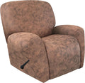 ANARACHON Recliner Chair Covers Leather Look, 4 Pieces Recliner Covers Non Slip by ANARACHON