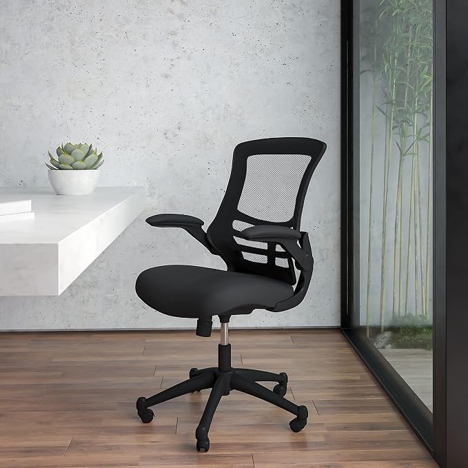 Flash Furniture Set of 8 Mid-Back Swivel Ergonomic Task Office Chairs - Image 2