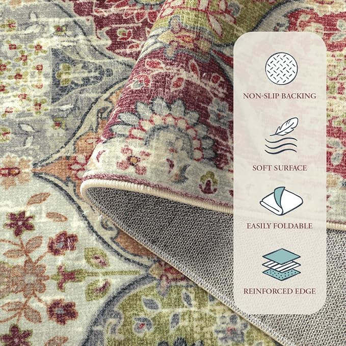 Lahome Moroccan Small Washable Area Rug, 3x5 Rugs - Image 6