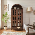 RowyPoey Farmhouse Arched Cabinet - Image 4