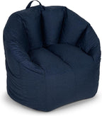 Big Joe Milano Bean Bag Chair for Kids, Denim Cobalt Lenox, Durable Woven - Image 9