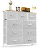 9-Drawer Dresser for Bedroom, Anti-Tip Tall Storage Organizer Chest of Drawers by SageNest