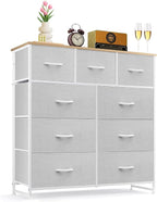 9-Drawer Dresser for Bedroom, Anti-Tip Tall Storage Organizer Chest of Drawers by SageNest