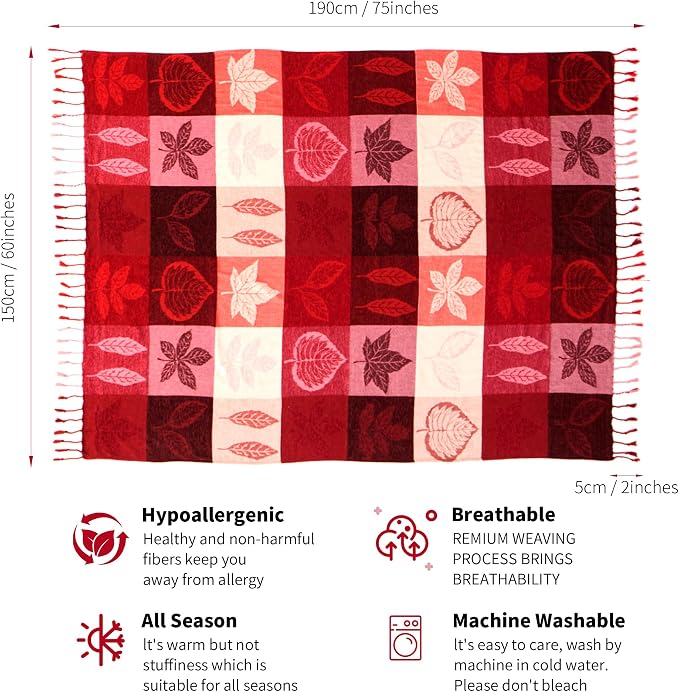 Bohemian Chenille Jacquard Tassel Throws - Image 7