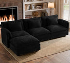 ELUCHANG Oversized 113" Modular Sectional Sofa, Comfy Cloud Couch, L Shaped by ELUCHANG