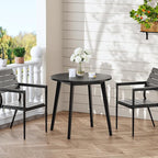 HOOBRO Bamboo Dining Table, Round Dining Table - Image 3